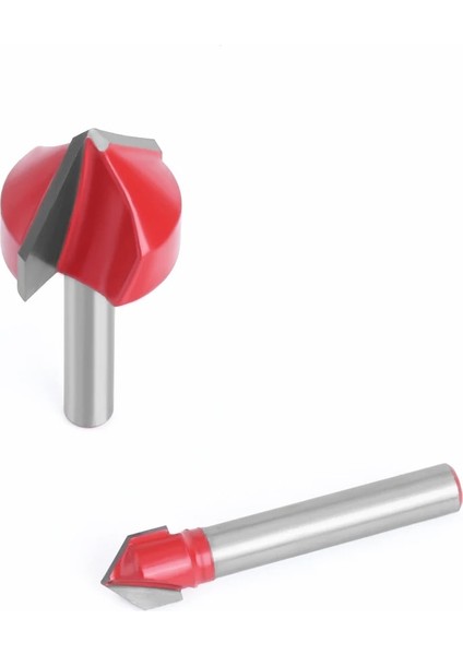 10 1 Adet 1/4 "6.35MM 6mm Shank Freze Kesicisi Ahşap Oyma 90 V Tipi Planya Kesici Oyma Kanal Açma Araçları Yönlendirici Bit Seti Güvenlik (Yurt Dışından)