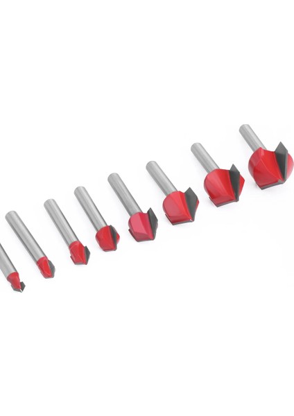 10 1 Adet 1/4 "6.35MM 6mm Shank Freze Kesicisi Ahşap Oyma 90 V Tipi Planya Kesici Oyma Kanal Açma Araçları Yönlendirici Bit Seti Güvenlik (Yurt Dışından)