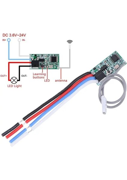 433 Mhz 1ch Rf Evrensel Dıy 433 Mhz 1ch Rf Röle Alıcı Kablosuz Uzaktan Kumanda Anahtarı Mikro Modül LED Işık Kontrol Cihazı Dc 3.6 V-24 V RX500A (Yurt Dışından)