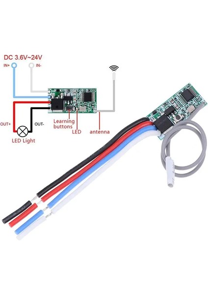 433 Mhz 1ch Rf Evrensel Dıy 433 Mhz 1ch Rf Röle Alıcı Kablosuz Uzaktan Kumanda Anahtarı Mikro Modül LED Işık Kontrol Cihazı Dc 3.6 V-24 V RX500A (Yurt Dışından)
