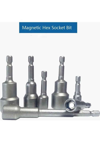 18MM Güçlü Manyetizma Hex Bit Socke 1/4 "hex Shank Darbe Soket Somun Tornavida Elektrikli Matkaplar Için Darbeli Sürücüler Soket Seti Araçları (Yurt Dışından)