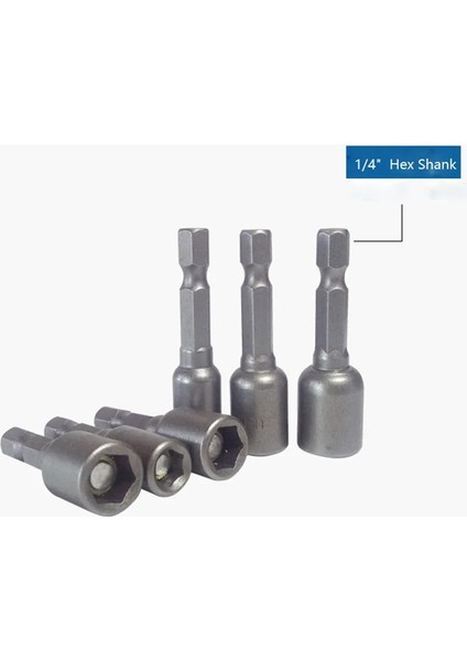 18MM Güçlü Manyetizma Hex Bit Socke 1/4 "hex Shank Darbe Soket Somun Tornavida Elektrikli Matkaplar Için Darbeli Sürücüler Soket Seti Araçları (Yurt Dışından)