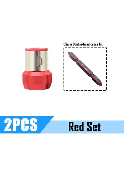 Kırmızı Set Manyetik Bit Tutucu Alaşım Elektrikli Manyetik Halka Tornavida Ucu Anti-Korozyon Güçlü Magnetizer Phillip Matkap Ucu Manyetik (Yurt Dışından)