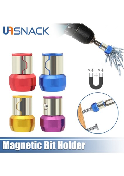 Kırmızı Set Manyetik Bit Tutucu Alaşım Elektrikli Manyetik Halka Tornavida Ucu Anti-Korozyon Güçlü Magnetizer Phillip Matkap Ucu Manyetik (Yurt Dışından) fiyatları