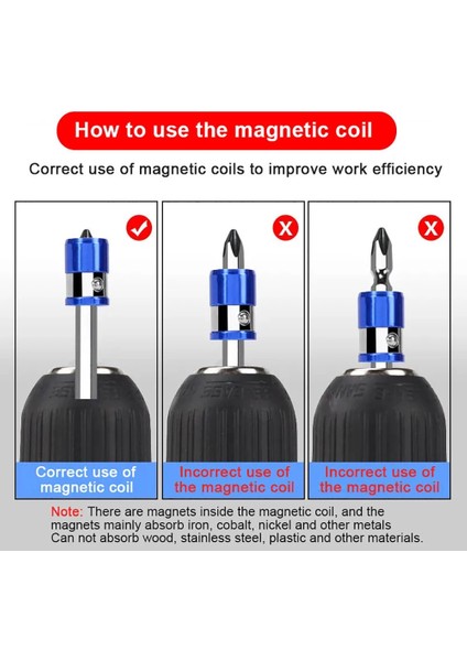 Kırmızı Set Manyetik Bit Tutucu Alaşım Elektrikli Manyetik Halka Tornavida Ucu Anti-Korozyon Güçlü Magnetizer Phillip Matkap Ucu Manyetik (Yurt Dışından) fırsatları