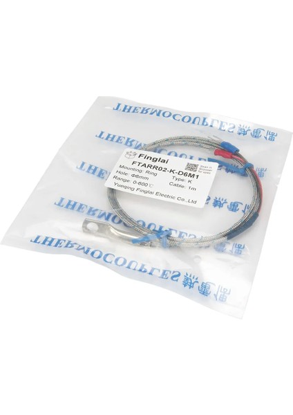 E 4mm Delik FTARR02 K E Tipi 1m Metal Ekranlama Kablosu 4mm 5mm 6mm Çaplı Delik Halka Başlı Termokupl Sıcaklık Sensörü (Yurt Dışından) fırsatları