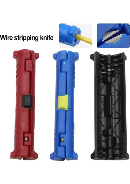 Mavi Evrensel Çok Fonksiyonlu Elektrik Teli Striptizci Kalem Tel Kablo Kalem Kesici Döner Koaksiyel Kesici Sıyırma Makinesi Pense Aracı (Yurt Dışından) modelleri