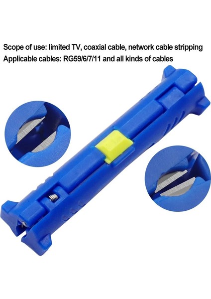 Mavi Evrensel Çok Fonksiyonlu Elektrik Teli Striptizci Kalem Tel Kablo Kalem Kesici Döner Koaksiyel Kesici Sıyırma Makinesi Pense Aracı (Yurt Dışından) fırsatları