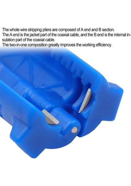 Mavi Evrensel Çok Fonksiyonlu Elektrik Teli Striptizci Kalem Tel Kablo Kalem Kesici Döner Koaksiyel Kesici Sıyırma Makinesi Pense Aracı (Yurt Dışından) indirimleri