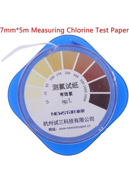 1 Rulo Klor Test Kağıdı Şerit Aralığı 10-2000 Mg/lppm Renk Kartelası Temizleme Suyu Test Ölçümü (Yurt Dışından)