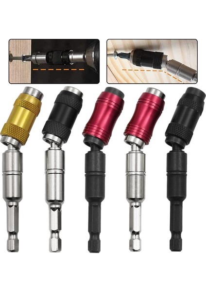 Gümüş Siyah-1 Adet 1/4 "hex Manyetik Döner Matkap Ucu Hızlı Değişim Tahrik Kılavuzu Matkap Dar Alanlar Için Döner Uç Tutucu Manyetik Uç Uç Tutucu (Yurt Dışından) fiyatları