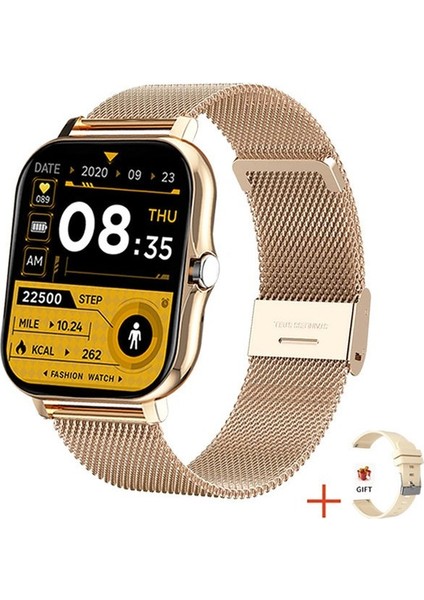 Yeni Çelik Akıllı Saatler Tam Dokunmatik Spor Akıllı Izle Erkekler/kadınlar Kalp Hızı Spor Izci Tüm Telefonlar Için Bluetooth Çağrı Kol Saati (Yurt Dışından)