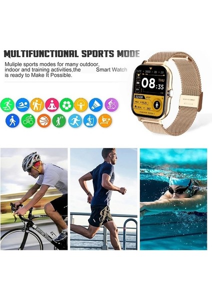 Yeni Çelik Akıllı Saatler Tam Dokunmatik Spor Akıllı Izle Erkekler/kadınlar Kalp Hızı Spor Izci Tüm Telefonlar Için Bluetooth Çağrı Kol Saati (Yurt Dışından)