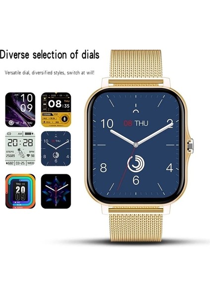 Yeni Çelik Akıllı Saatler Tam Dokunmatik Spor Akıllı Izle Erkekler/kadınlar Kalp Hızı Spor Izci Tüm Telefonlar Için Bluetooth Çağrı Kol Saati (Yurt Dışından)