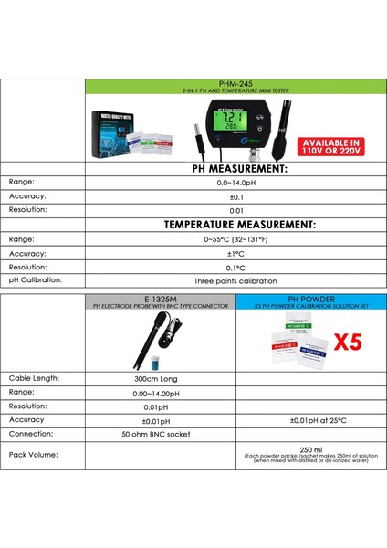 Ph Toz-3 Takım 2'si 1 Arada Combo Ph Sıcaklık Su Kalitesi Ölçer Test Cihazı W/değiştirilebilir Elektrot Akvaryumlar Hidroponik Laboratuvarı Için Çift Ekran (Yurt Dışından) modelleri