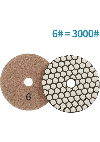3000 Grit 1 Adet 4 Inç Elmas Parlatma Pedi Kuru Kullanım Keskin Esnek Zımpara Diski Reçine Bond Granit Mermer Taş Taşlama Aşındırıcı Alet (Yurt Dışından)