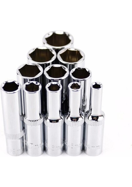BS09-14MM-5CM 1 Adet 1/4 "sürücü Derin Lokma Seti Crv El Aletleri 6 Nokta Uzun Soket Hex Onarım Aracı (Yurt Dışından)
