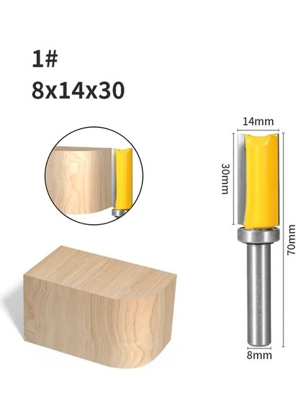 8X14X30 Yusun 8 mm Shank Koyu 14 mm Desen Bit Yönlendirici Bit Karbür Kesiciler Ağaç Işleme Freze Kesicisi Ahşap Bit Yüz Mill End Mill (Yurt Dışından)