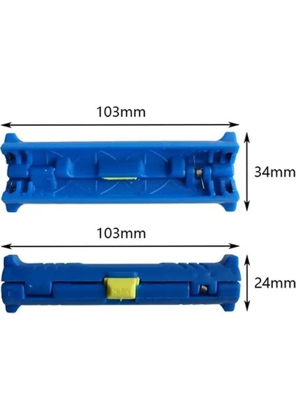 Mavi Çok Fonksiyonlu Elektrikli Tel Stripper Kalem Tel Kablo Kalem Kesici Döner Koaksiyel Kesici Sıyırma Makinesi Pense Aracı (Yurt Dışından)
