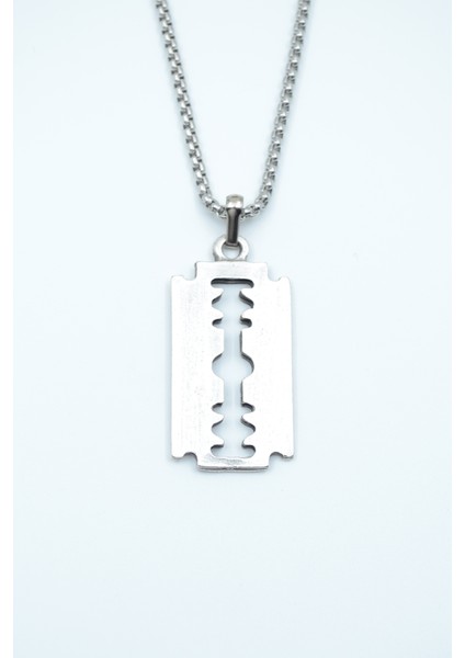 Jilet Gümüş Kaplama Örme Zincir Kolye