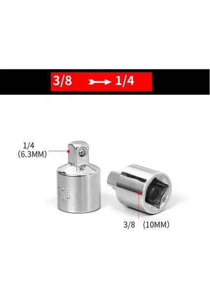 C 1/4 "3/8" 1/2 "sürücü Cırcır Lokma Seti Pnömatik Darbe Anahtarı Ortak Soket Adaptörü Dişi Erkek Dönüştürücü El Tamir Araçları (Yurt Dışından)