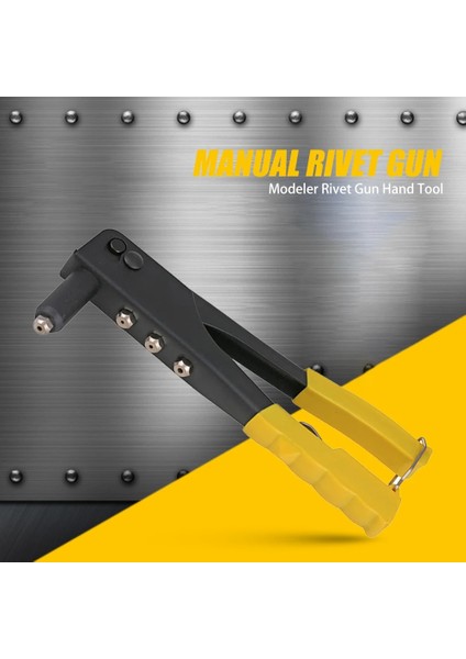 Manuel Çift Saplı Perçin Tabancası Manuel Perçinleme Matkap Aracı Çekme Söğüt Tabancası Nozulları Ağaç Işleme El Sac Aksesuarları (Yurt Dışından)