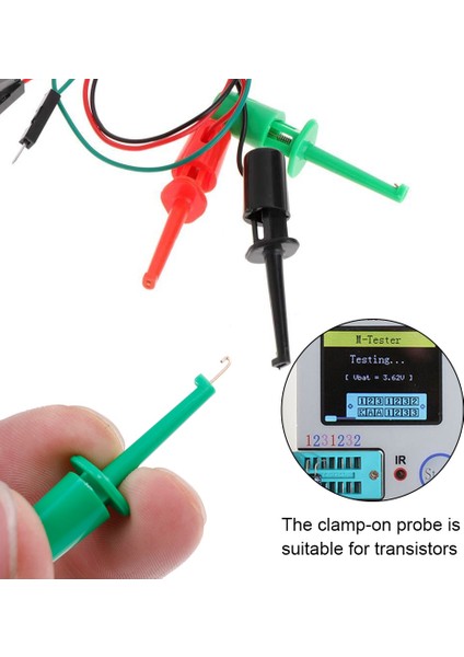3 Adet Kanca Tipi Test Klip Probları Enstrümantasyon Elektronik Test Için Transistör Test Cihazı Erkek Kafa Dupont Hattı Onarım Araçları (Yurt Dışından)