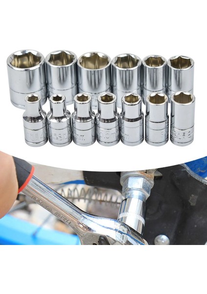 10MM 1 Adet Altıgen Soket 4/4.5/5/5.5/6/7/8/9/10/11/12/13/14MM Cırcır Anahtarı 1/4 Soket Anahtarı Kafa Kol El Aracı (Yurt Dışından)