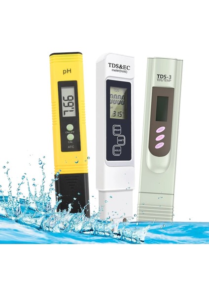 Tds Ec Temp Dijital Ph Ec Tds Metre Test Cihazı Sıcaklık Kalem Su Saflığı Ppm Filtre Hidroponik Akvaryum Havuz Suyu Monitörü (Yurt Dışından)