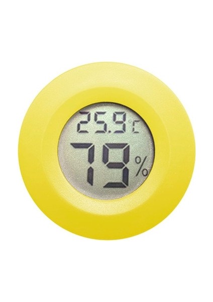 Sarı 2 In1 Dijital Termometre Higrometre Mini LCD Dijital Sıcaklık Nem Ölçer Dedektörü Thermograph Kapalı Oda Enstrüman (Yurt Dışından)