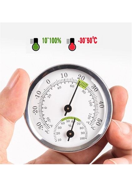 Gümüş Yeşil Kapalı Duvara Monte Termometre Higrometre Işaretçi Mini Nem Ölçer Termometre Oda Taşınabilir Higrometre Hava Istasyonu (Yurt Dışından) fiyatları