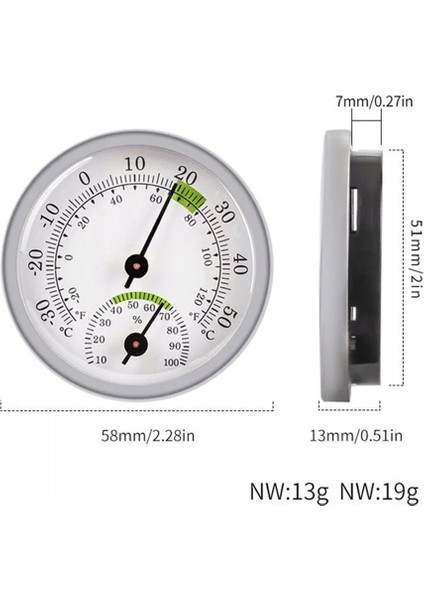 Gümüş Yeşil Kapalı Duvara Monte Termometre Higrometre Işaretçi Mini Nem Ölçer Termometre Oda Taşınabilir Higrometre Hava Istasyonu (Yurt Dışından) indirimleri