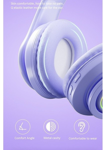 Degrade Renk Bluetooth Kulaklık Kulaklık Kablosuz Katlanabilir (Yurt Dışından) modelleri