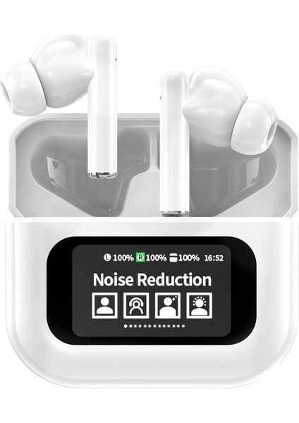 YW06 E-Spor Kulaklık Kulak Içi Bluetooth Kulaklık Dokunmatik Ekran Şarj Kutulu Kablosuz Kulaklık - Beyaz (Yurt Dışından)