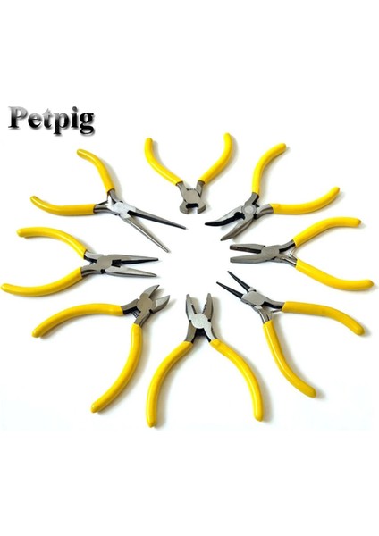 C Petpig 5 Inç Mini Tel Kesici Pense Manuel Çapraz Pense Ev Küçük Kavisli Burun Düz Pense Karbon Çelik Alet Ahşap (Yurt Dışından) fiyatları