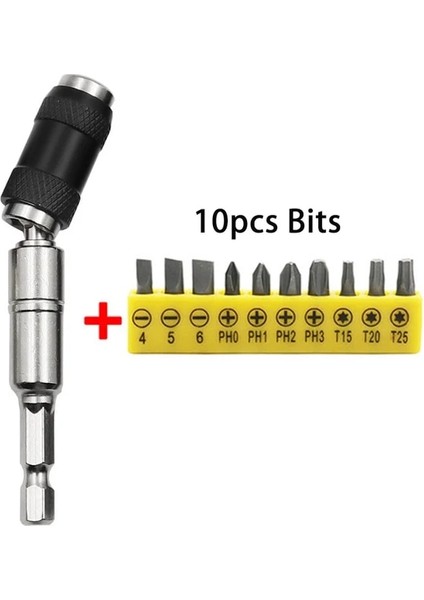 Set 3 1/4 "altıgen Manyetik Halka Tornavida Uçları Hızlı Değişim Sürücü Kılavuzu Matkap Uzatma Çubuğu El Aletleri Dar Alanlar Için Matkap Ucu (Yurt Dışından)