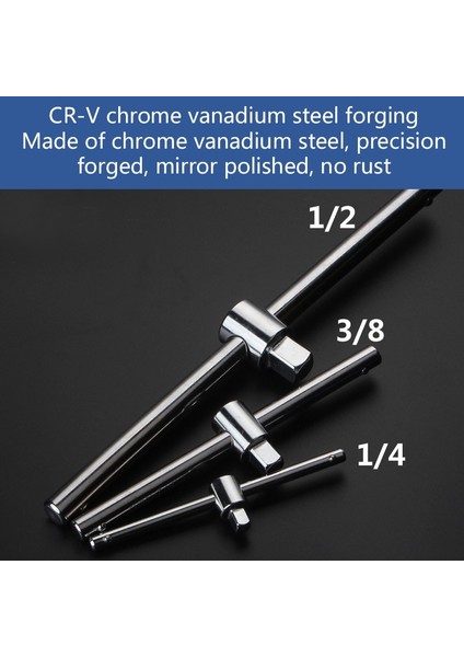 A 1/4 "3/8" 1/2 "sürücü Lokma Anahtar Uzatma Sürgülü T Bar Oto Tamir Araçları Crv Malzeme Uzatılmış Sürgülü Çubuk Araçları (Yurt Dışından) fırsatları