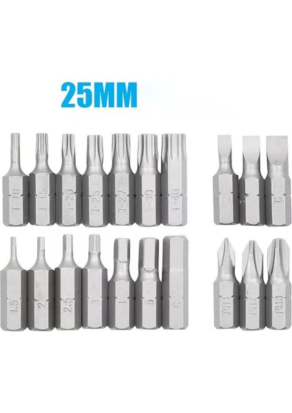 5 ADET-T15 5 Adet 25MM Uzunluk Torx Tornavida Bit Seti 1/4 "hex Shank Elektrikli Tornavida Bit T10, T15, T20, T25, T27, T30, T40 Delik Yok (Yurt Dışından)
