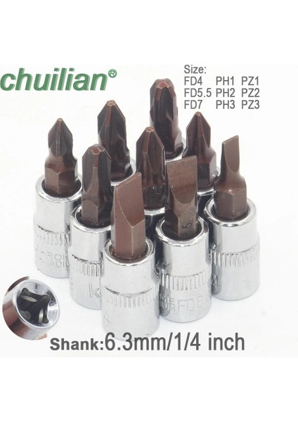 3 Adet-Ph1-2-3 1 Adet Pozidriv Tornavida Bit Phillips Tornavida Uçları 1/4 Inç Sürücü Soket El Aletleri Pz1 Pz2 Pz3 Ph1 Ph2 Ph3 (Yurt Dışından)