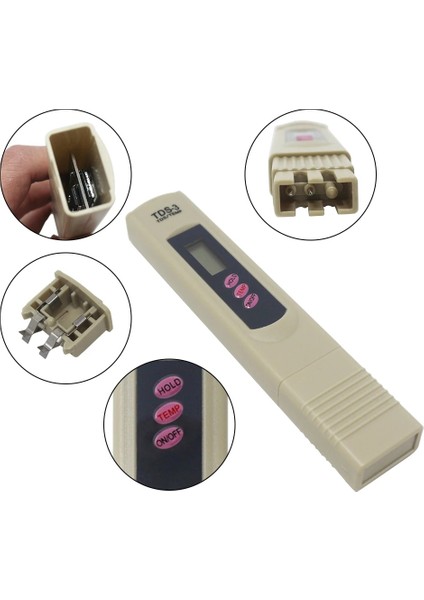 Ph Ölçer Dijital Atc Ph Ölçer Tds Test Cihazı Su Balık Tankı Su Kalitesi Analizörü LCD Kalem Ph Monitör Otomatik Kalibrasyon Cam Elektrot (Yurt Dışından) fiyatları