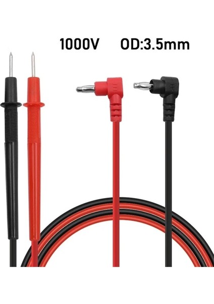Set2 PT1005 1000 V 10A Prob Testi Pin Pin Dijital Multimetre Iğne Ucu Çok Metre Test Cihazı Kurşun Probu Tel Kalem Kablosu (Yurt Dışından)