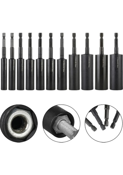 50MM H11 1 Adet 1/4 "altıgen Soket Anahtarı 8-19MM Elektrikli Matkap Soket Başlı Cıvata Somun Sürücü Bit Darbeli Matkap Uçları Adaptörü Tornavida Uçları (Yurt Dışından)