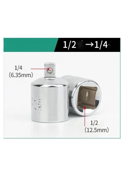 1-2 Ila 1-4 1/4 "3/8" 1/2" Cr-V Çelik Soket Cırcır Dönüştürücü Adaptör 1/2 Ila 1/4 Ağır Soket Dönüştürücü Anahtarı-Kol Araba Tamir Araçları Için (Yurt Dışından)