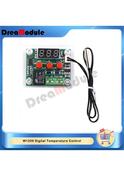 LED Termostat W1209 Dijital Sıcaklık Kontrol Düğmesi Düğmeli Akrilik Muhafaza Dijital Sıcaklık Kontrol Cihazı Termistör Koruma Kapağı (Yurt Dışından) fiyatları