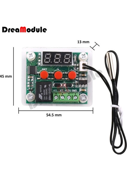 LED Termostat W1209 Dijital Sıcaklık Kontrol Düğmesi Düğmeli Akrilik Muhafaza Dijital Sıcaklık Kontrol Cihazı Termistör Koruma Kapağı (Yurt Dışından) fırsatları