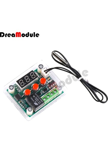 LED Termostat W1209 Dijital Sıcaklık Kontrol Düğmesi Düğmeli Akrilik Muhafaza Dijital Sıcaklık Kontrol Cihazı Termistör Koruma Kapağı (Yurt Dışından) indirimleri