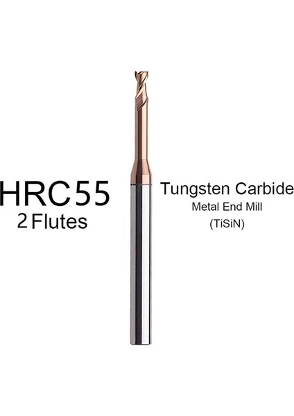 D1.0-L8.0-H04 HRC55 2 Flüt Bego 1 Adet HRC55 HRC65 Tungsten Karbür End Mill Metal Freze Kesici Cnc Freze Uçları Torna Işleme Için Uzun Boyunlu Frezeler (Yurt Dışından)