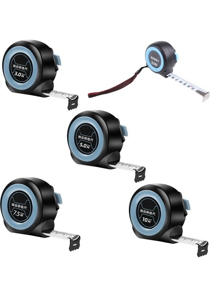 5MX25MM Mezura Ölçüm Geri Çekilebilir Tek Taraflı Cetvel Metrik Okunması Kolay Otomatik Kilit Ölçme Aracı Mühendislerin Kullanımı (Yurt Dışından)