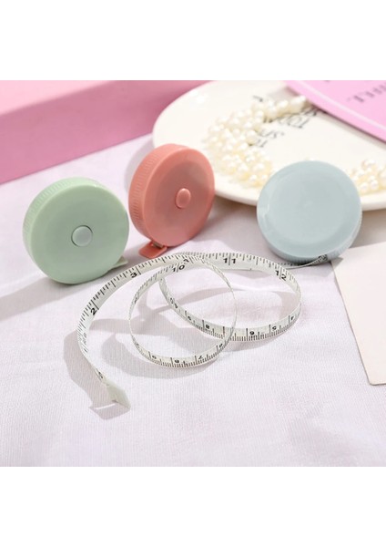 Yeşil 150CM/60 Inç Yumuşak Dikiş Terzi Mezura Geri Çekilebilir Taşınabilir Vücut Yüksekliği Santimetre Inç Ölçekli Ölçüm Metre Bel (Yurt Dışından) modelleri