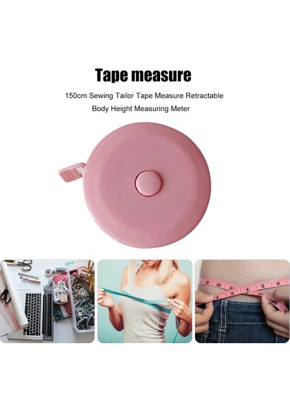 Yeşil 150CM/60 Inç Yumuşak Dikiş Terzi Mezura Geri Çekilebilir Taşınabilir Vücut Yüksekliği Santimetre Inç Ölçekli Ölçüm Metre Bel (Yurt Dışından) indirimleri